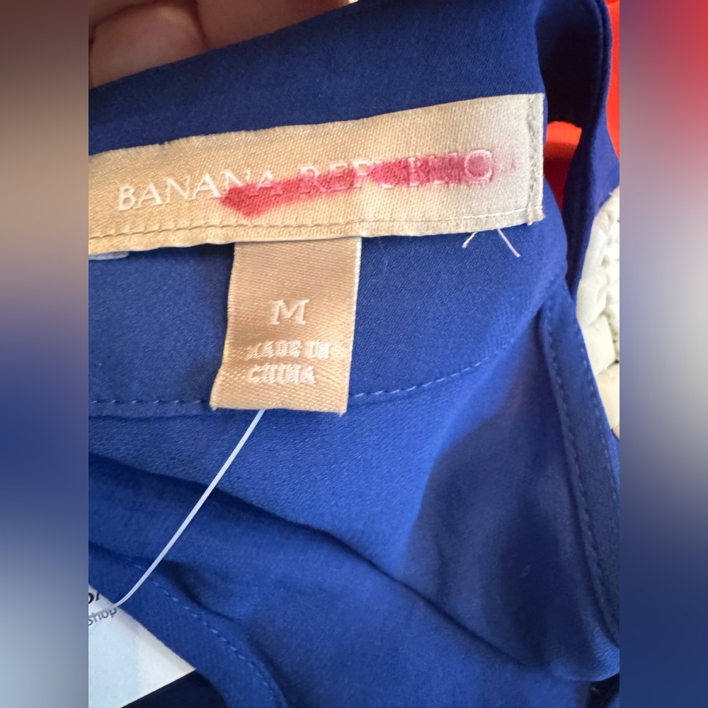 Banana Republic Blue Embellished Women's Top - Picture 4 of 5